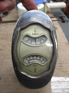 1928 Buick Master 6 - Amp and Oil Pressure Gauge Original - Picture 1 of 6
