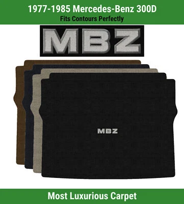 Alfombra de maletero Lloyd Luxe para Mercedes-Benz 300D 1977-1985 con logotipo de apliques MBZ Foto 1 de 4