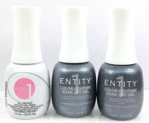 ENTITY One Color Couture Soak-off Gel Politur - BASIS + TOP + NU BOND - 3-teiliges Set 0,5 Unzen - Bild 1 von 1