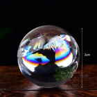 Natural Rainbow Clear Crytsals Ball Quartz Gemstones Jewey Diy Crystal Gif *&