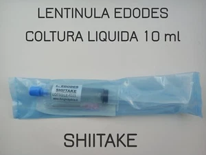 1 SIRINGA 10 ml - LENTINULA EDODES - SHIITAKE - MICELIO IN COLTURA LIQUIDA - Foto 1 di 5