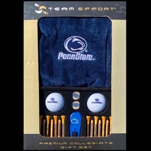 Team Golf PENN STATE Nittany Lions NCAA Deluxe GIFT SET Balls Towel Tees NOS - Picture 1 of 6