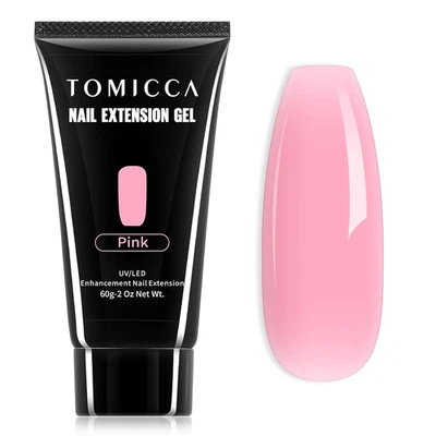 TOMICCA Polygel Acrylgel Nägel Rose Quick Extender Set Lang anhaltend natürliche
