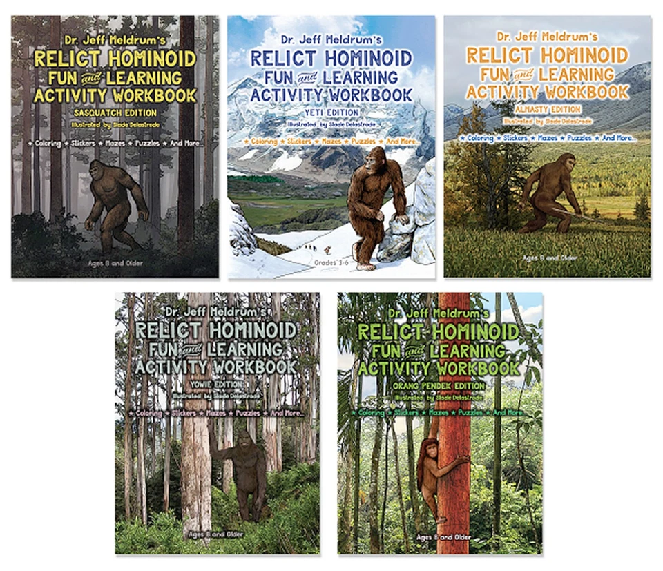 Dr. Jeff Meldrum's Relict Hominoid Fun and Learning Activity Workbook: FIVE PACK Foto 1 de 1
