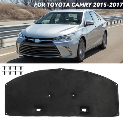 Front Hood Sound Insulation Pad Thermal Heat Black Mat For Toyota Camry 2015-17 - Imagem 1 de 4
