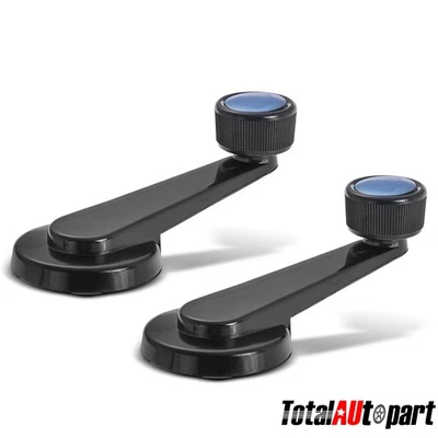 2x Manija de manivela de ventana interior de metal para Chevy GMC Olds lado del conductor y del pasajero Foto 1 de 4