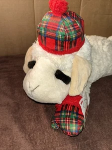 Peluche cane taglia agnello grande 23" 2024 Dreamworks agnello con cappello natalizio - Foto 1 di 8