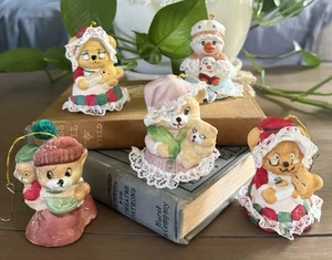 Vintage Jasco Caring Critter Chimer Bells Ornaments Lot of 5 - Picture 1 of 7