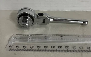 Pittsburg 3/8 Inch Flex Head Ratchet Angled Head 4 1/2 Inch Length Chrome Clean - Bild 1 von 9