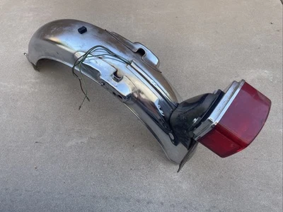 1975 Honda CB125S CB125 CB 125 Rear Fender Taillight Wiring License Plate Mount - Image 1 of 4