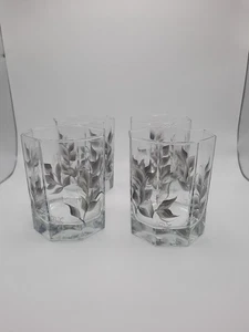 Klare handbemalte signierte Steingläser 4er Set - Bild 1 von 3