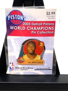 Spilla da bavero Ben Wallace #3 2005 Detroit Pistons campione del mondo - Foto 1 di 6