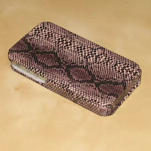 Brown Flip Faux Snake Leather Case Cover for iPhone 4S 4S - Picture 1 of 1