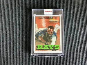 2021 TOPPS PROJECT 70 #144 RANDY AROZARENA *ENCASED ART JACOB ROCHESTER* RAYS - Picture 1 of 2