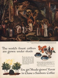 1946 Chase & Sanborn Coffee: Coffee Painting Doris Rosenthal Vintage Print Ad - Picture 1 of 1