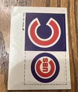 VINTAGE 1980's Chicago Cubs Fleer Team Logo Sticker Card, VERY NICE!! - Bild 1 von 2