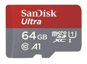 SanDisk 2x64GB Ultra Plus MicroSDXC UHS-1 Cards SDSQUBC-064G-ACDMC - RED/GRAY - Photo 1 sur 3