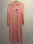 Maxi Long Nightie Vintage IRENE LINGERIE Pink Nightgown Size 20 Lace Collar New