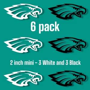 Philadelphia Eagles 2 Inch Mini Decals - 6 Pack | High-Quality Vinyl - Bild 1 von 4