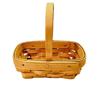 Longaberger 2000 Carta Cestino Prenotazione RITIRATA Tessuto a Mano  - Foto 1 di 5