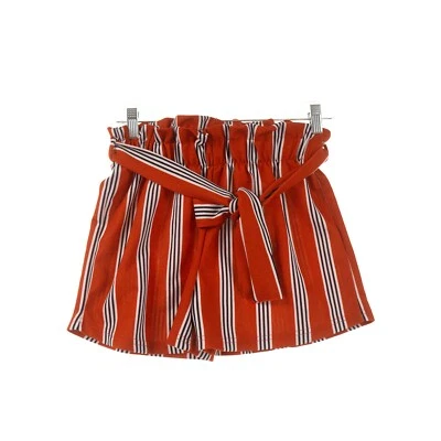 Pantalones cortos Rue21 rojos a rayas con cinturón para mujer pequeños S Pull On Foto 1 de 4