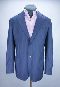 Suitsupply Herren Sportjacke mit aufgesetzten Taschen Navy Nadelstreifen Größe EU 106 UK 53 Wolle - Bild 1 von 18
