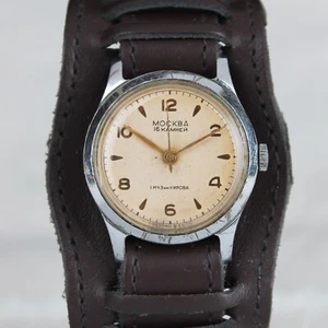 MOSKVA 1st MChZ Original Soviet USSR Vintage Mechanical Watch Poljot Factory - Picture 1 of 11