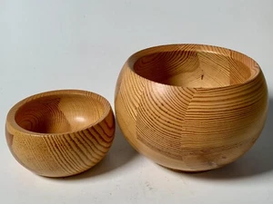 Set 2 Schalen aus Holz Sandbergs Nora Stad Schweden Scandinavian Design Schale - Bild 1 von 5