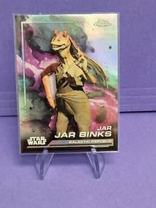2024 Topps Chrome Star Wars Refractor #127 Jar Jar Binks - Picture 1 of 2