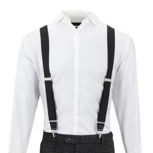 Men Braces Y Style Metal Clips One Size Adjustable Suspenders Trouser Braces - Picture 1 of 49