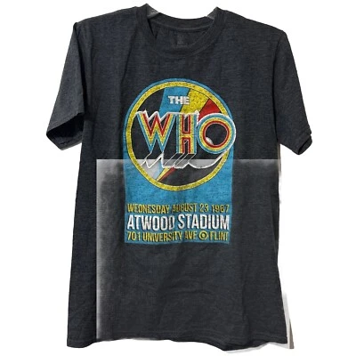 Retro The WHO Atwood Stadium August 23 T-Shirt PETE TOWNSHEND ROGER DALTREY Sz M - Image 1 of 3