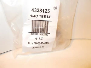 2 PC. BAG of 4338125 1/4" BRASS COMPRESSION TEE'S LEAD-FREE NOS - Picture 1 of 7