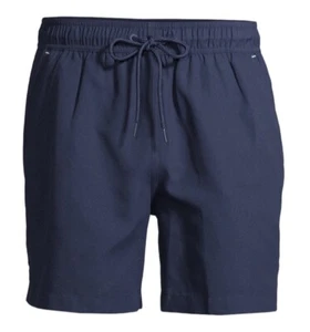 Mens Navy Swim Trunks Pool Shorts Beach Bottom with Pockets Above the Knee - Picture 1 of 3