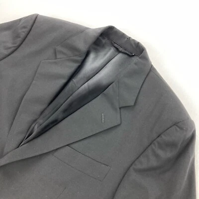 Blazer negro de 2 botones de lana para sala de juntas Hickey Freeman para hombre • 40 cortos Foto 1 de 4