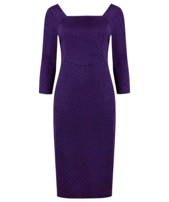 Vestido Vaina Lunares Mob Wife Wiggle Talla 10 Botón V Espalda Marilyn Munroe Sirena Foto 1 de 4