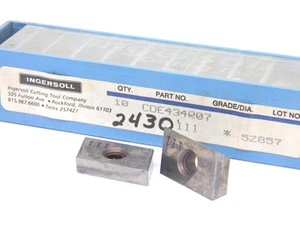 NEW SUPRLUS 10PCS. INGERSOLL CDE 434 R07 GRADE: 111 CARBIDE INSERTS - Picture 1 of 1