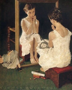 Impresión o lienzo - Girl at Mirror de Norman Rockwell - Imagen 1 de 1