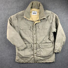 VTG Woolrich Parka Jacket Coat Mens Large Beige Olefin Water Resistant 90’s Y2K