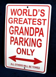 GREATEST GRANDPA - *US MADE* - Embossed Metal Sign - Man Cave Garage Bar Decor - Picture 1 of 9