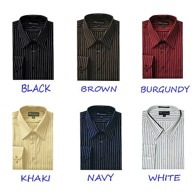 MEN'S POLY-COTTON SHIRT FASHION AND NICE STRIPE  SG 36 - Image 1 of 4