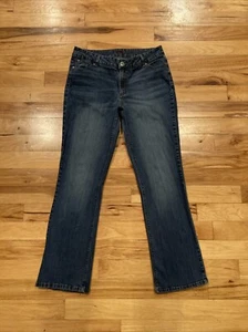Pantalones de mezclilla elásticos azules Wrangler rectos occidentales para mujer talla real 36 x 32 - Imagen 1 de 13