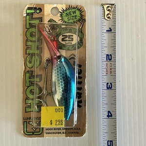 Vintage 80's Luhr Jensen 35 Silver Blu Pirate Hot Shot Crankbait Fishing Lure - Picture 1 of 8