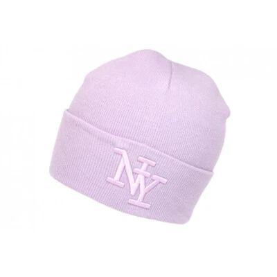 Bonnet New York Violet en Laine Tendance et Chaude Nevy-Taille unique - Photo 1/2