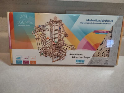 New UGears Marble Run Chain Hoist - Wooden Mechanical Model 266 Pieces STEM Toy - Image 1 of 3