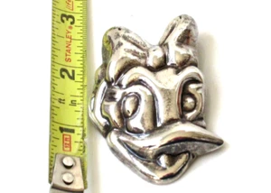 LARGE VINTAGE DISNEY DAISY DUCK STERLING SILVER BROOCH PIN, MADE IN MEXICO 925 - Picture 1 of 9
