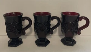 Avon Rubinrot 1876 Cape Cod Tassen 5" Menge 3! - Bild 1 von 4