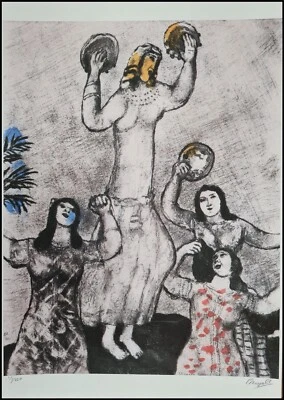 MARC CHAGALL * Dance of Miriam * 50 x 35 cm *signed lithograph*limited # 135/250 - Bild 1 von 4