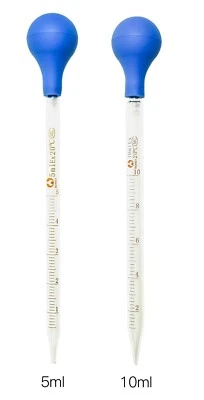 2 Pieces 5ml+10ml Glass Graduated Lab Pipette Droppers for Transfer Liquid Oil - Image 1 of 4