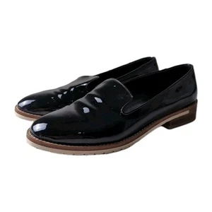 Midas Black Patent Leather Slip‑On Flats Women’s EU 38 - Picture 1 of 8