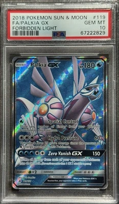 Palkia GX 119/131 Full Art Ultra Rare Pokémon Forbidden Light PSA 10 GEM MINT - Image 1 of 3